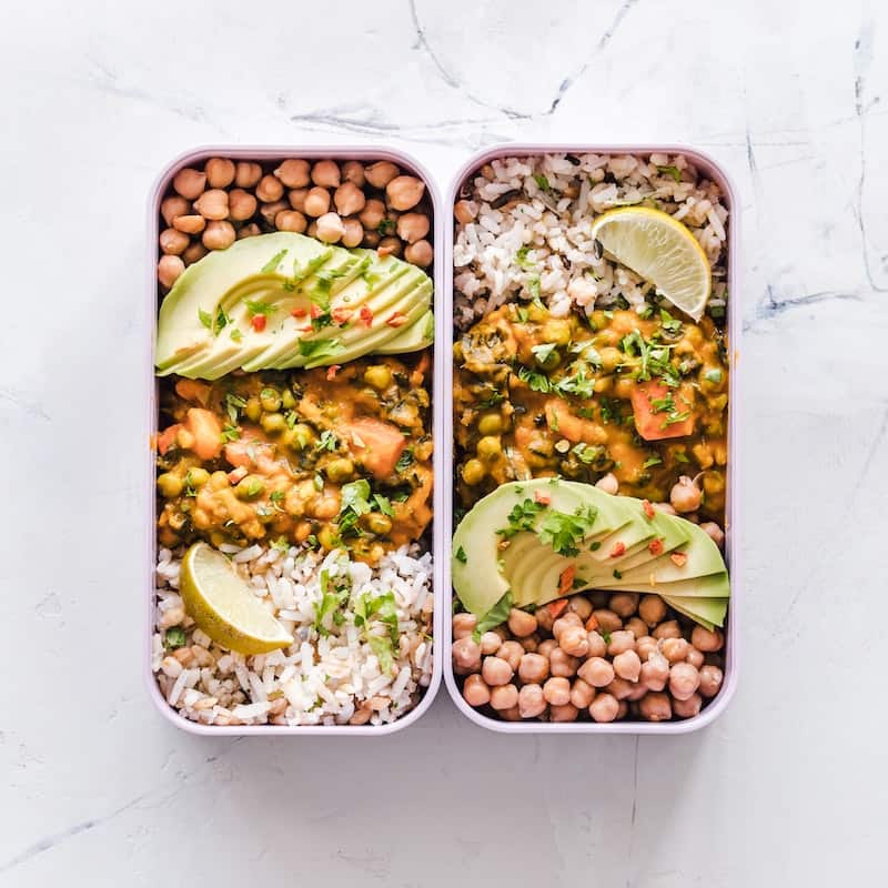 Photo of prepared meal of legumes and avacado